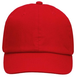 Gorra de béisbol de algodón suave y ligero, tamaño ajustable para niños de 2 a 9 años, Rojo, 6-9 años