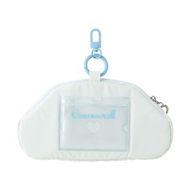 Sanrio 247766 Face Shaped Pass Case (Fluffy Winter) Cinnamoroll Commuter Pass Case ID Card Case