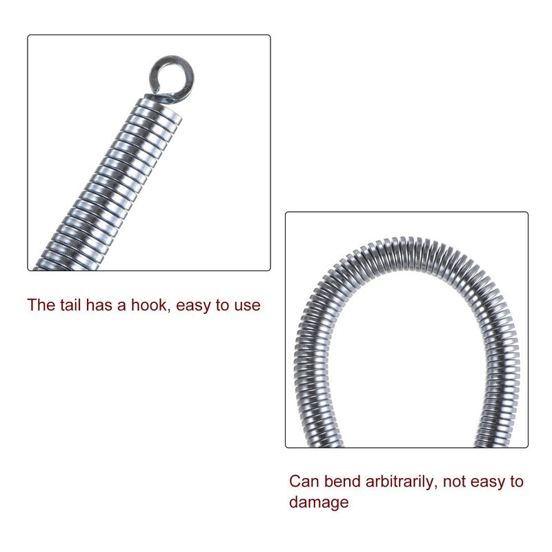 HARFINGTON PVC Spring Bender 11.8mm OD 550mm Long Zinc Plated