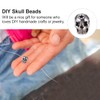 jojofuny 5Pcs Alloy Skeleton Skull Beads for DIY Jewelry Making