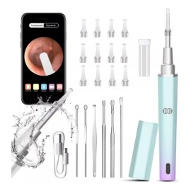 CIICII C1548-1 Limpiador de Oídos Cámara de 22piezas Quita Cerilla Inteligente Endoscopio Herramienta de Eliminación de Cera de Oídos Cuchara 1080P