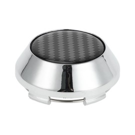 VekAuto 1pc Car Wheel Hub Center Caps, 65mm 2.56" OD Center Hub Cover Universal for Cars and Trucks Scratch Resistance Plastic Carbon Fiber Pattern Silver Tone