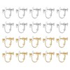 20Pcs 2 Colors Clip on Earring Findings Screw Back Plated