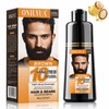 Men's Mustache & Beard Dye Shampoo Dark Brown, 3 in