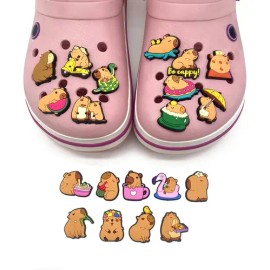 20 Pines Colgantes Zapatos Capibara Para Accesorios Zapatos Alfileres Capibara Para Zapatos Para Chanclas
