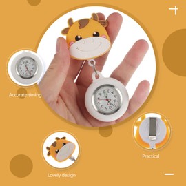 Pocket Watch Cartoon Retractable Watch Analogue Quartz Watch Lapel Watch Nurse Watch Care FOB Watch for Doctor Nurse Graduation Gift
