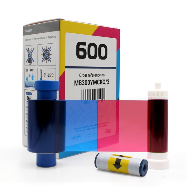 MAGICARD MB300YMCKO/3 Printer Ribbon - 300 Prints - Only Works