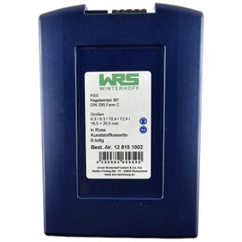 WRS Quality Countersink Set, Industrial Quality, in Rose Plastic Cassette, 6.3-20.5 mm Diameter, 6-Piece Set, HSS - for Steel