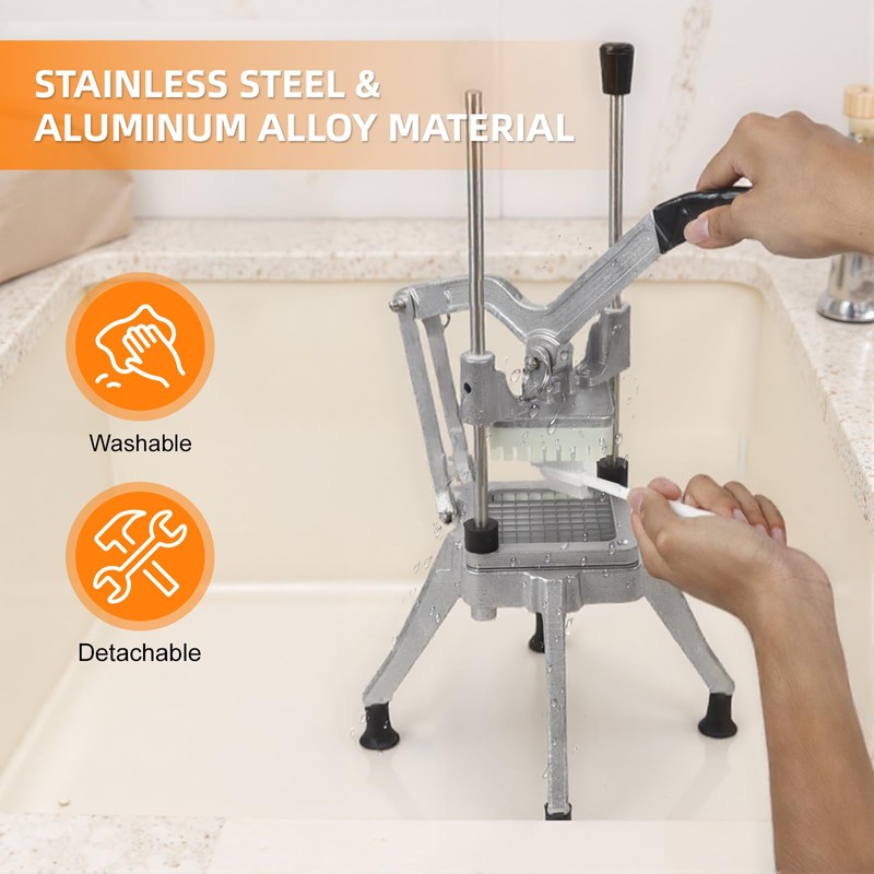Commercial Vegetable Chopper, Heavy Duty Professional Fruit Dicer with 1/4"