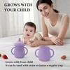 HOYEHOLA Silicone Baby Training Sippy Cup with Straw and Lid
