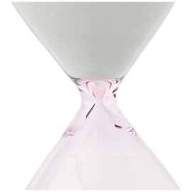 TFA Dostmann Sanduhr 15 Minuten, 18.6009.02.40, aus Glas, Timer, Tischdekoration, Zeitmesser, grau-rosa, Sand, (L) (B) 73 x (H) 190 mm