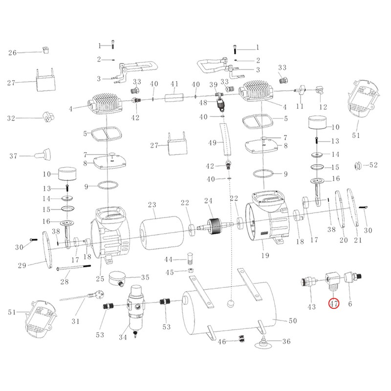 Airbrush T-Piece Compressor AS196 / AS196A / AS189