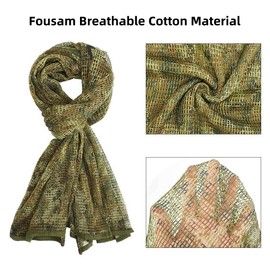 Fousam Sniper Veil,Camo Mesh Net Tactical Scarf for Hunting Shooting Wild Photography Military Outdoor Activities