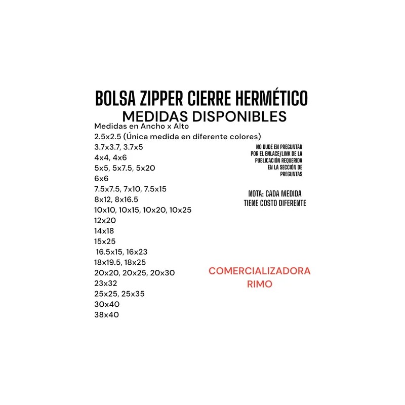 200 Bolsa Cierre Hermético Zipper 1x1 Pulga 2.5x2.5cm Negro