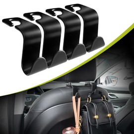 hoMPLEX Car Seat Headrest Hook,4Pcs Backpack Hooks Car Hook,Universal Back Seat Organizer for Purses Bags Coats Water Bottles and Clothes Car Seat Accessories for Handbags and Backpacks