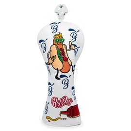 Golf Club Headcovers Hot Dog Embroidery Overflow Wood Cover Driver Fairway Wood Utility Hybrid Headcover with Number Tag Putter Cover Magnetic Closure Blade Putter Cover