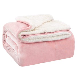 EMME Fuzzy Fleece Warm Blanket 60"x80" Large Twin Size Ultra Soft Warm Sherpa Blanket Microfiber Cozy Blanket for Couch Sofa Lightweight Fuzzy Thick Reversible Couch Blanket (Navy, 60"x80")