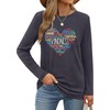 Women's Long Sleeve Graphic Tshirts Kindness Print Crew Neck Pullover