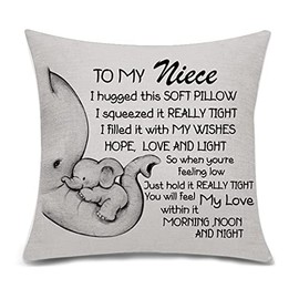 Bacmaxom Niece Gifts Cushion Cover Throw Pillow Cover for Niece from Auntie Uncle Thanksgiving Gifts Birthday Gifts (niece)