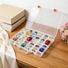 2 Pack Rock Collection Box, 48 Grids Rock Display Case