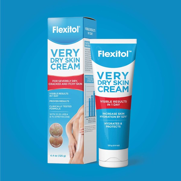 Flexitol Very Dry Skin Cream,Rich Moisturizing Body Cream with Urea, 4.4 Ounce Tube