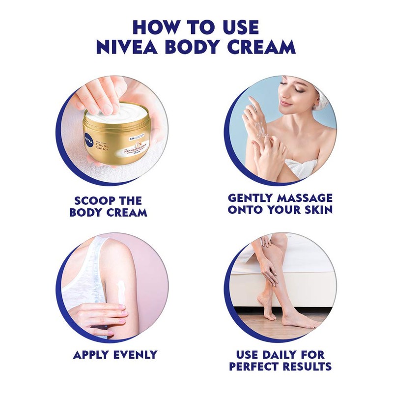 NIVEA Soft Cocoa Butter Body Cream 250 ml (Pack of
