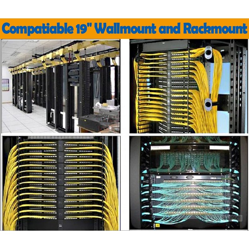 Tedgetal Cat6 Patch Panel 24 Port 1U, Keystone Patch Panel