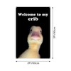 Generic Welcome to My Crib Duck Flag Funny Tapestries 2x3FT