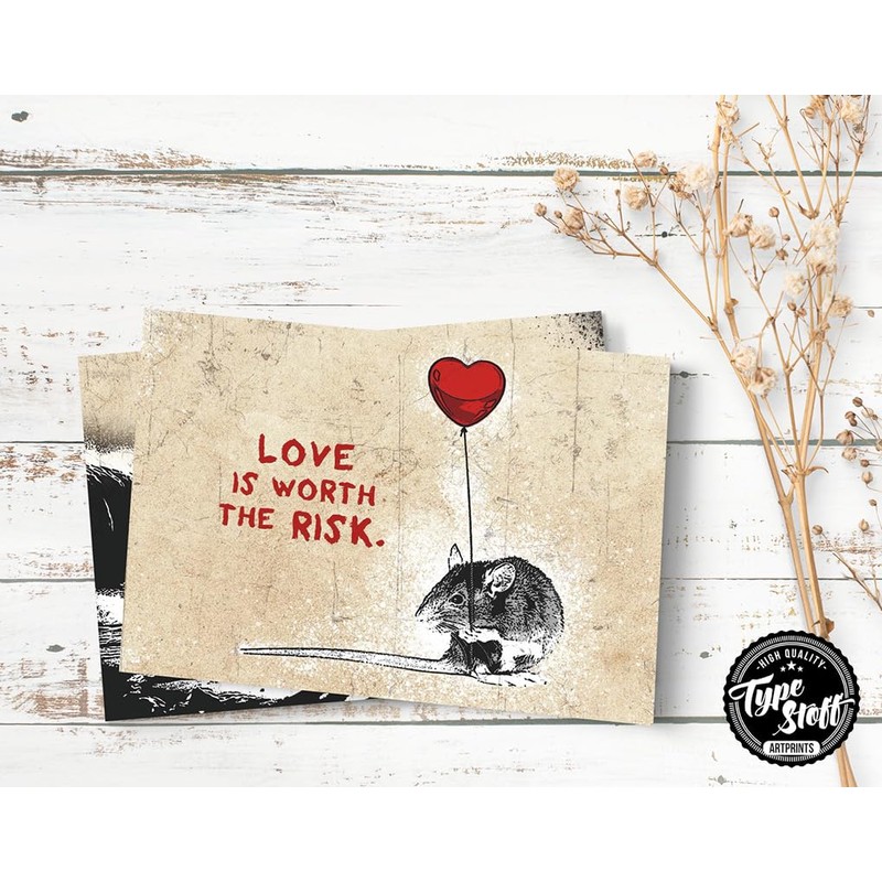 TypeStoff 20 Postcard Saver Set - ShortQuotes - DIN A6,