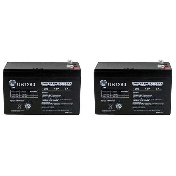 Universal Power Group 12V 9Ah SLA Battery Replacement for Cyberpower CP1500AVRLCD - 2 Pack