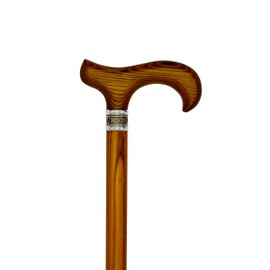 Classy Canes Derby Handle on Natural Wood Shaft with Gentlemen Collar