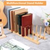 8-Slot Bamboo Wooden Plate Rack, Dish Drying Rack & Pot