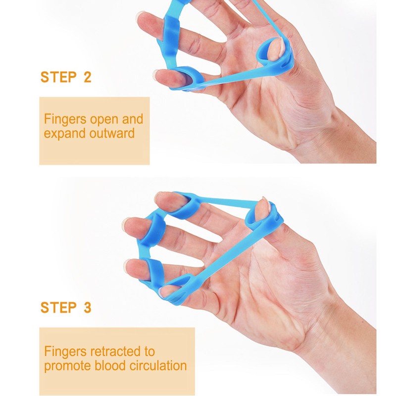 2pcs Silicone Finger Exerciser Improve Finger Dexterity High Flexibility Hand