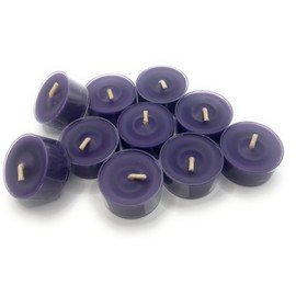 Allnations Candle Co. 100% Beeswax Tealight Candles. 4 to 5 Hours Long Burn Each - for Home, Mother’s Day, Rituals, Prayer, Party, Room Table Decoration - Unscented - Smokeless -10pcs (Purple)
