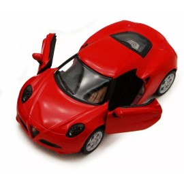 Kinsmart 2013 Alfa Romeo 4C Red 5" Diecast Model Pullback - Kinsmart - KT5366RD
