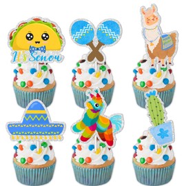 S-Cp-0647 ce Cream Fruit Dessert Cupcake Topper Colorful Glitter Happy Birthday Sensory Pop Game Theme Decor Supplies Baby Shower Boys Girls Birthday Party Decorations