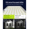 JACKYLED Motion Sensor Flood Lights, 113 LED Cool White Solar