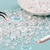 1200Pcs 3D Multi Shapes Nail Charms and Flatback Pearls, White&White