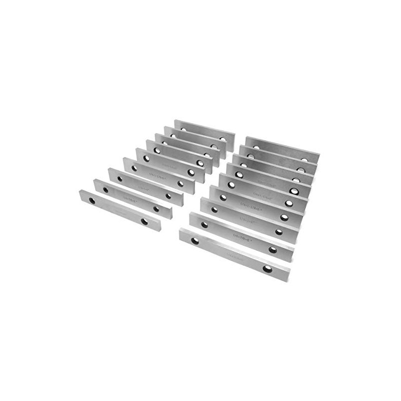 WEN 10349 18-Piece Precision-Ground 1/4-Inch Parallel Sets with Case, Chrome