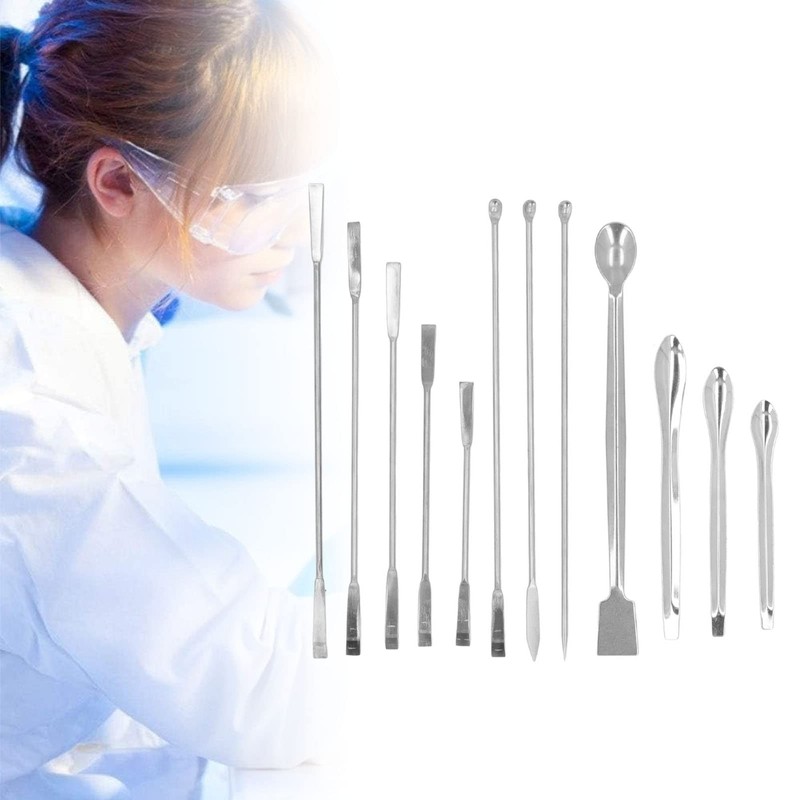 Kit de Espátula de Laboratorio de Acero Inoxidable de 12
