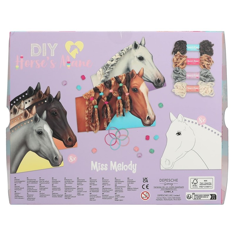 Depesche 12484 Miss Melody Horse Mane Braiding DIY Set Including