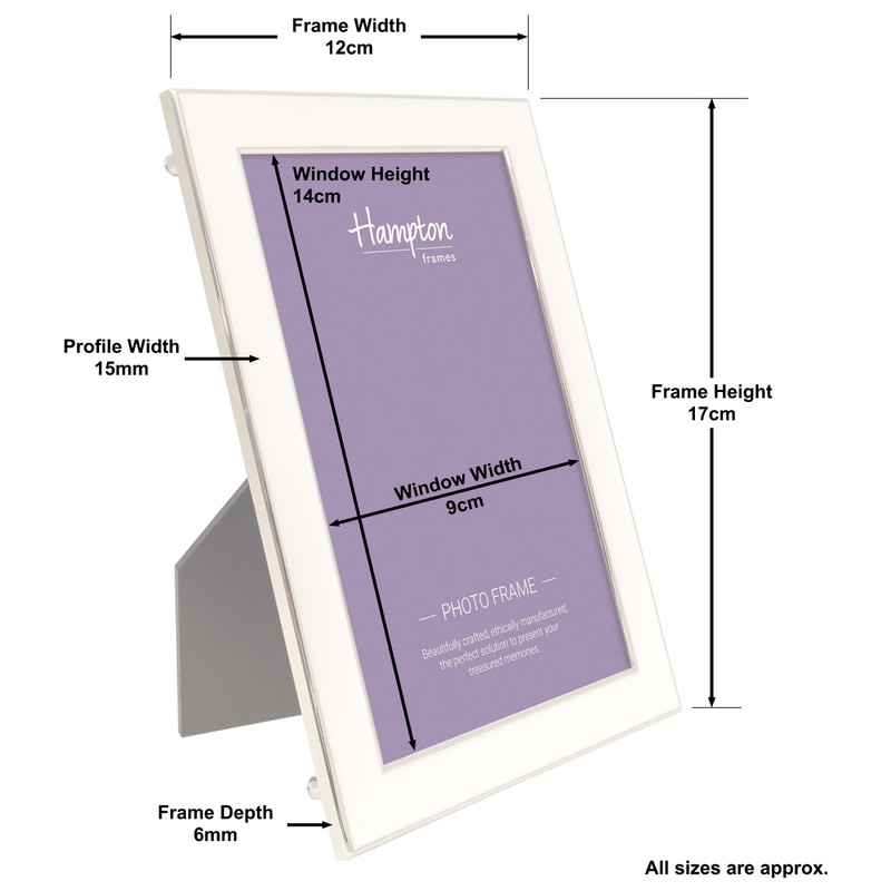 Hampton Frames STEPHANIE 4x6 (10x15cm) Silver Edged Picture Photo Frame