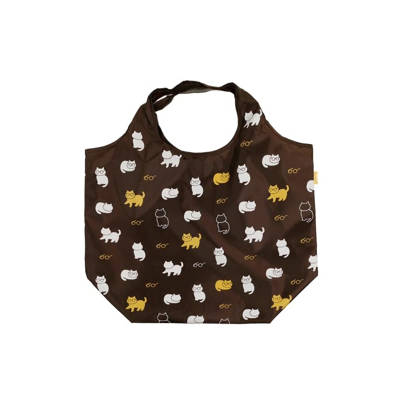 Hamamonyo Eco Tote Large Cat Glasses, Cha, Braun