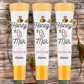 APIEU Skin Refresh Skin Trouble Lip Scrub Honey & Milk 3pcs 8ml / 어퓨 피부리프레시 피부트러블 립 스크럽 허니앤밀크 3개 8ml