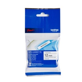 Brother M-K231SBZ Labelling Tape Cassette, Black on White, 12 mm (W) x 4 m (L), Brother Genuine Supplies