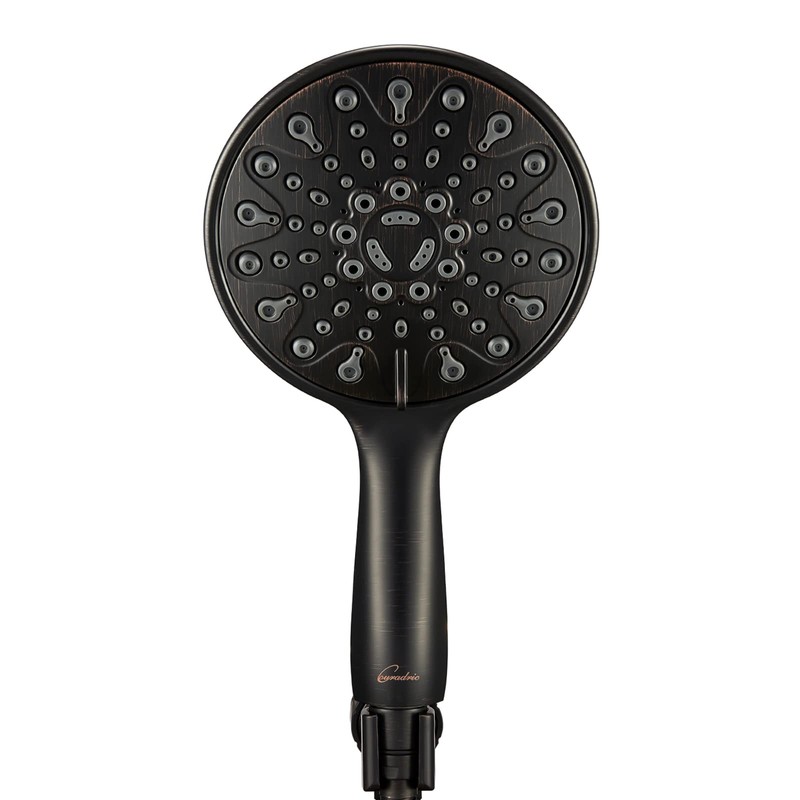 Couradric Handheld Shower Head, 6" Oil-Rubbed Bronze Face 6 Spray