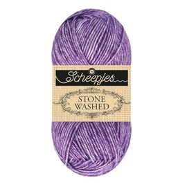 Scheepjes Yarns - Stone Washed Yarn 2025, Superwash Cotton Blend, 50 g / 1.75 oz (840 - Rich Charoite)