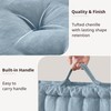 Intelligent Design Azza Large Cushion/Pouf, 24x24, Square Aqua