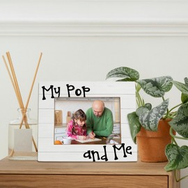 BCUANGD Pop Picture Frames - Father Gifts from Niece Nephew, Best Pops New Pops Gifts Promoted to Pop Photo Frame, Christmas Birthday Gift for Father 5x7 Picture Frame
