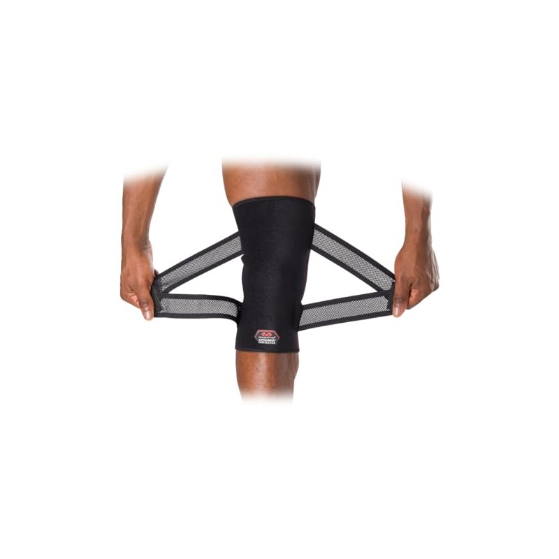 McDavid Black Cross Compression Knee Brace L